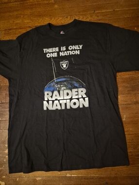 Oakland Las Vegas Raiders, Raiders Nation Black Graphic Tee Mens Sz 3XLT BNWT